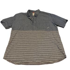 Iron and Resin Henderson SS Indigo Popover Shirt Men's Size Medium Made in USA